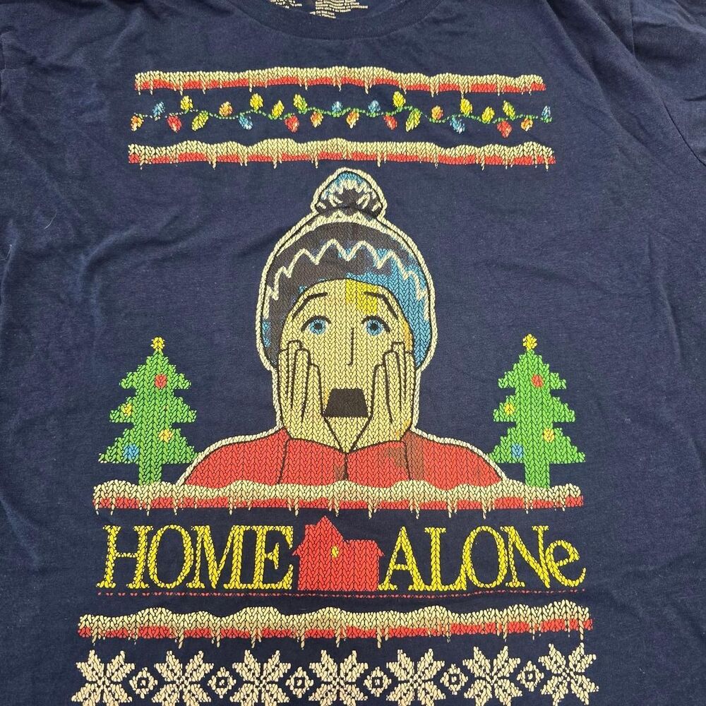 Home Alone Christmas Ugly Sweater T-Shirt Unisex Size Large